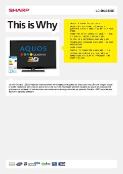 LC-60LE830E-Téléviseur LCD > 46 pouces - Sharp Electronics