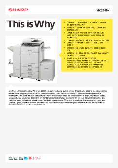 MX-2600N - MX2600N - Multifonction Couleur - Sharp Electronics