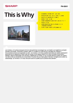 PN-E601-Moniteur LCD - Sharp Electronics