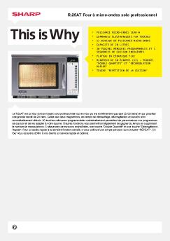 R-25AT-Four à micro-ondes professionnel - Sharp Electronics