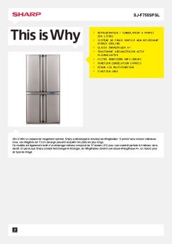 SJ-F750SPSL-Réfrigérateur grand litrage 4 portes - Sharp Electronics