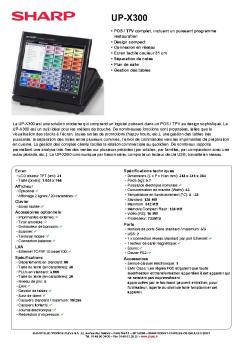 UP-X300-Systèmes d'encaissement POS propriétaire - Sharp ...