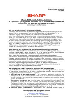 28 juin 2008, parvis du Stade de France : À l'occasion d'une ... - Sharp