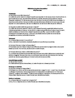 Personal Best Peak Flow Meter Consumer FAQ FR