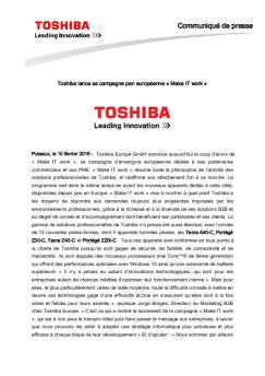 Communiqué de presse - Toshiba