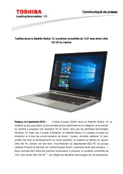 Communiqué de presse - Toshiba