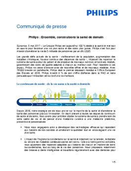 Communiqué de presse - Philips