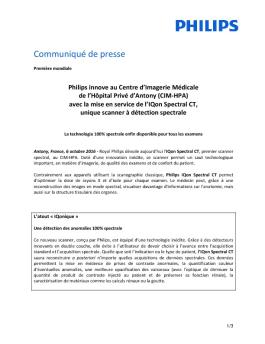 Communiqué de presse - Philips