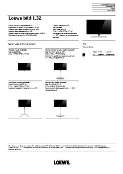 donnees techniques - Loewe TV