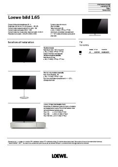donnees techniques - Loewe TV