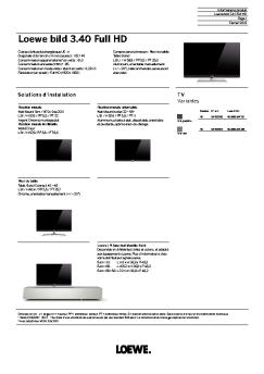 Données techniques - Loewe TV