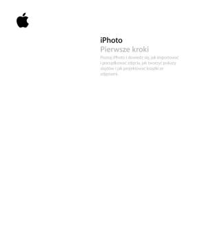iPhoto Pierwsze kroki - Support - Apple