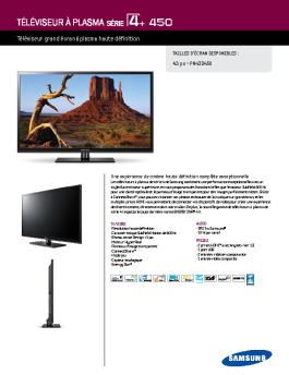 Téléviseur grand écran à plasma haute définition