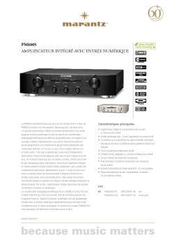 pm6005 amplificateur intégré avec entrée numérique - COMENA