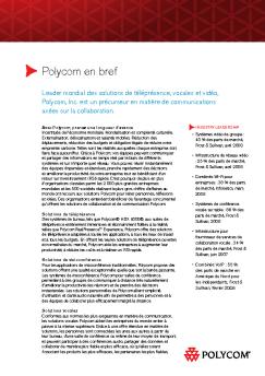 Polycom en bref - Polycom France