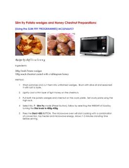 Slim fry Potato wedges and Honey Chestnut ... - Samsung