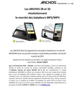 CES 2011_ARCHOS 28 et 32_20101229_FR