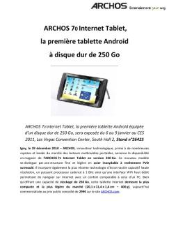 CES 2011_ARCHOS 70 250GB_20101229_FR