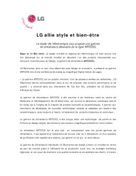 LG allie style et bien-être