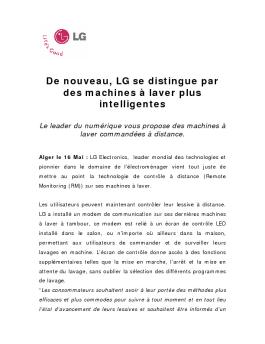 De nouveau, LG se distingue par des machines à laver plus ...