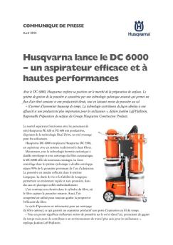 Communiqué de presse Husqvarna DC 6000