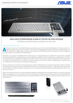 ASUS lAnce le eeeKeyboArd, le mini-Pc toUt-en-Un UltrA PrAtiqUe