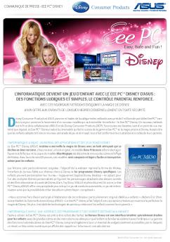 Press Release EeePC Disney - Asus