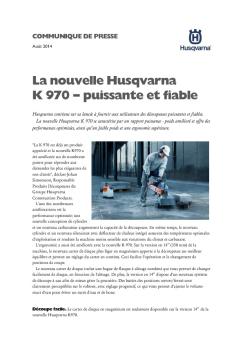 Communiqué de presse Husqvarna K 970