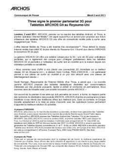 Communiqué de presse -  Archos