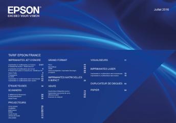TARIF EPSON FRANCE Juillet 2016