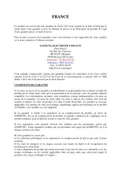 Conditions de garantie Print A4