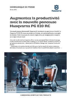 Augmentez la productivité avec la nouvelle ponceuse Husqvarna PG ...