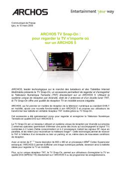 ARCHOS TV Snap-On : pour regarder  la TV n'importe où sur un ...