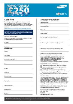 About your purchase Claim form
