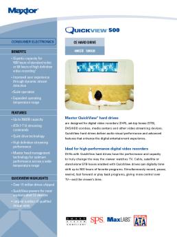 QV500 Data Sheet - Seagate