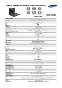 Samsung recommande Windows Vista® Home Premium