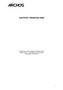 Rapport financier 2008 VDEF