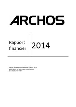 ARCHOS Rapport Financier 2014