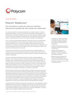 Plate-forme de prestation de services Polycom® RealAccess™