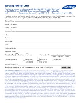 Samsung Netbook Offer