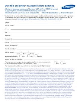 Ensemble projecteur et appareil-photo Samsung