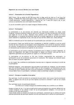 1 Règlement Jeu-concours Blender avec Anne-Sophie Article 1 - Smeg