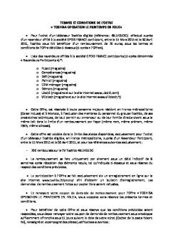 TOSHIBA OPERATION LE PRINTEMPS EN FOLIE