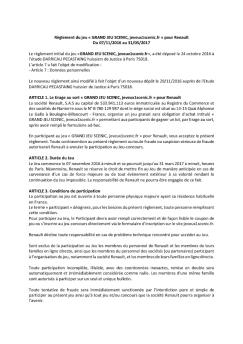 Règlement - Renault