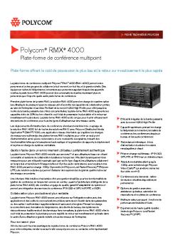 Polycom RMX 4000 Data Sheet