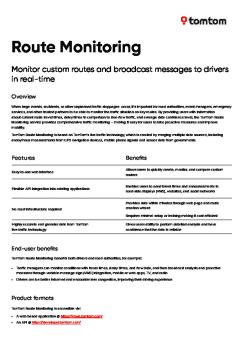 Route Monitoring Product Sheet