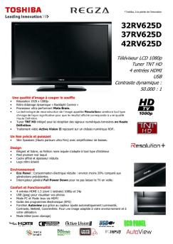 Préfiche Série RV625D - Toshiba