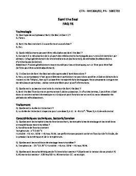Sami The Seal Consumer FAQ FR LR