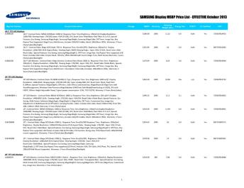October 2013 Pricing - Samsung