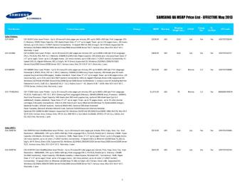 May 2013 Pricing - Samsung